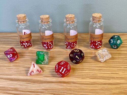 Dungeons and Dragons Healing Potions Dice - 4 Bottle Sets