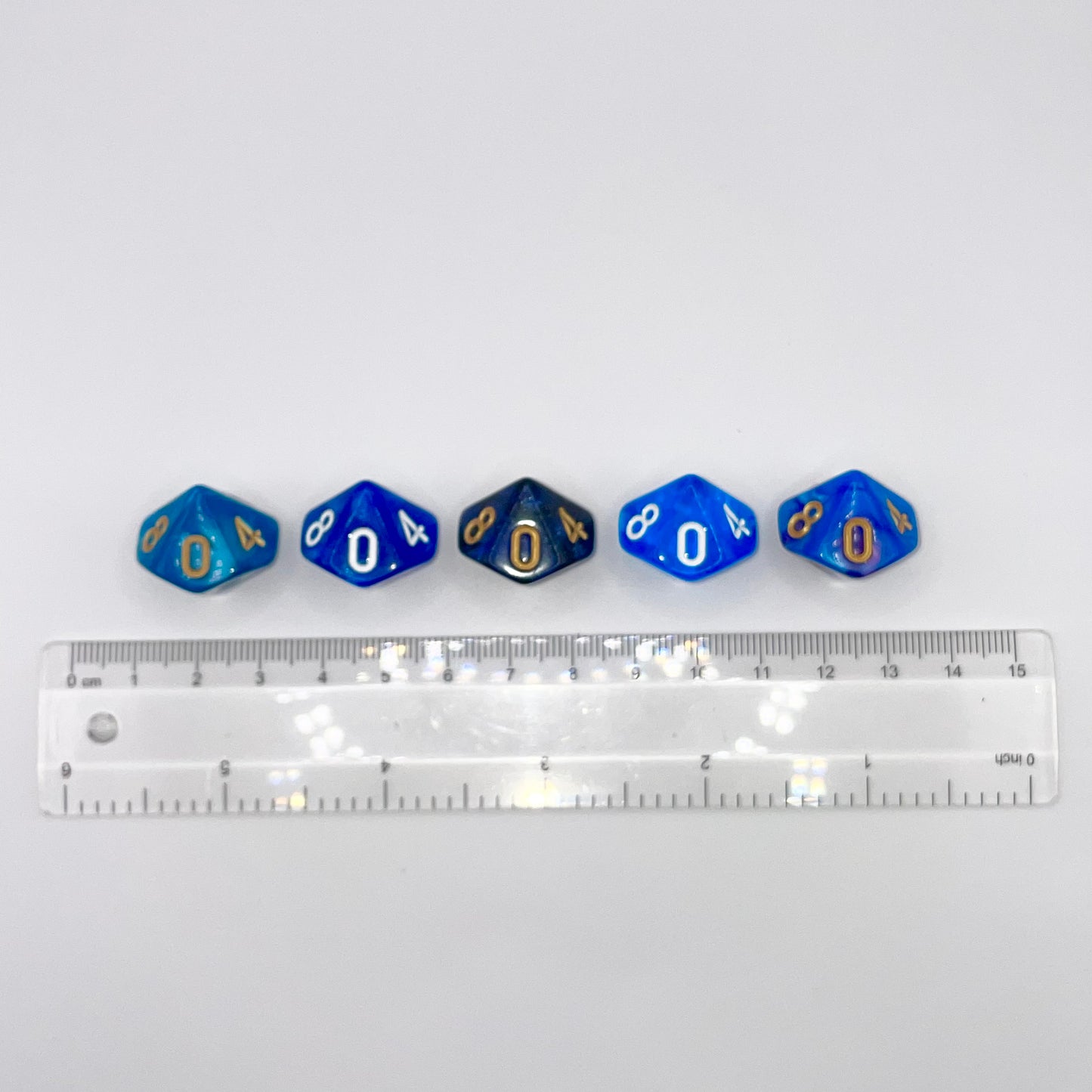 Blue Moon Mixed Acrylic d10 Dice Booster Set