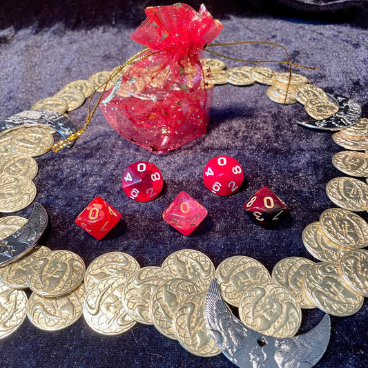 Sanguine Savagery Mixed Acrylic d10 Dice Booster Set