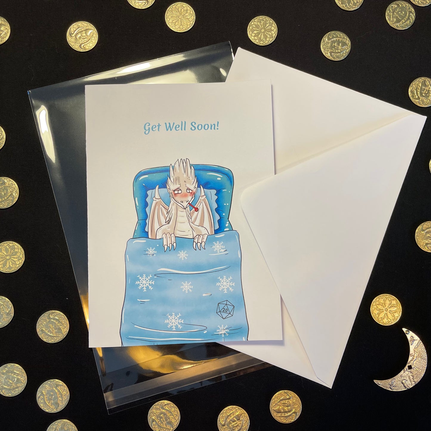 Handmade Get Well Dragon Card