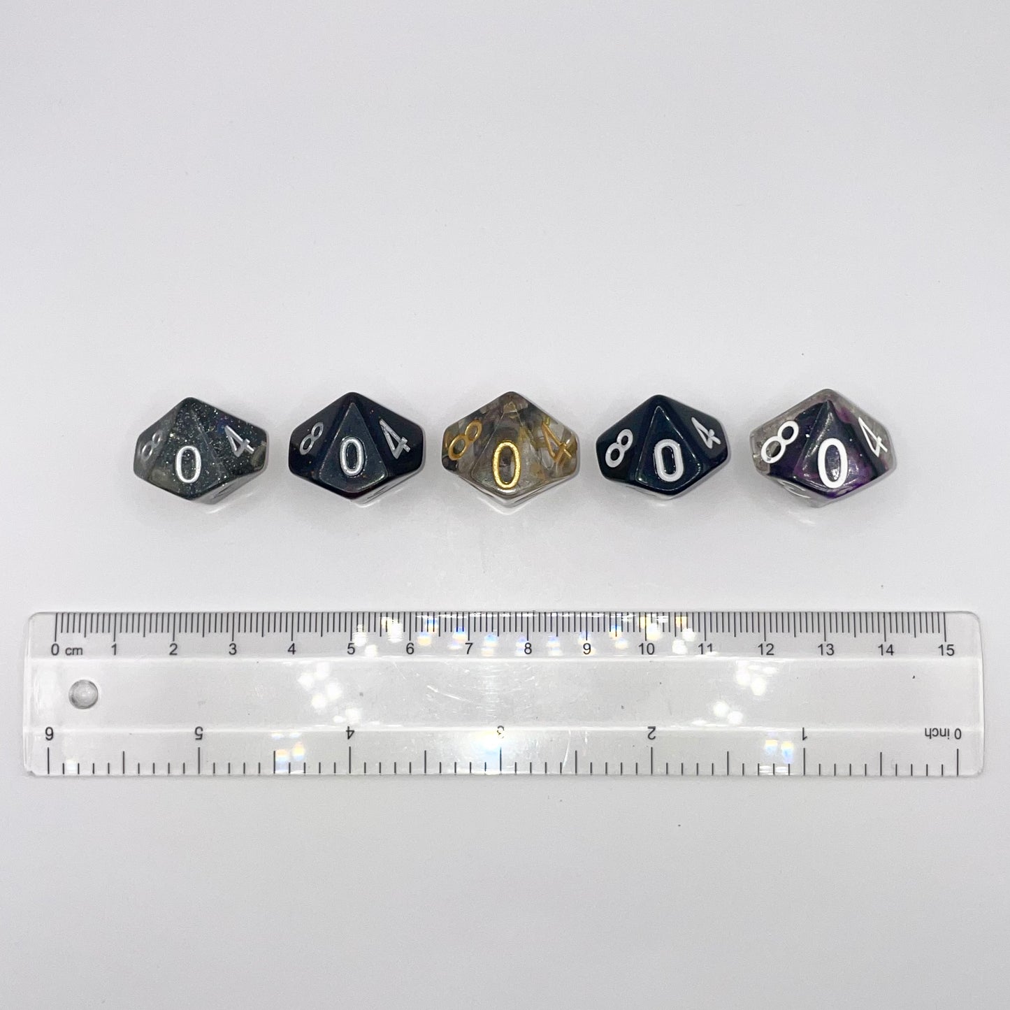 Black Magic Mixed Acrylic d10 Dice Booster Set