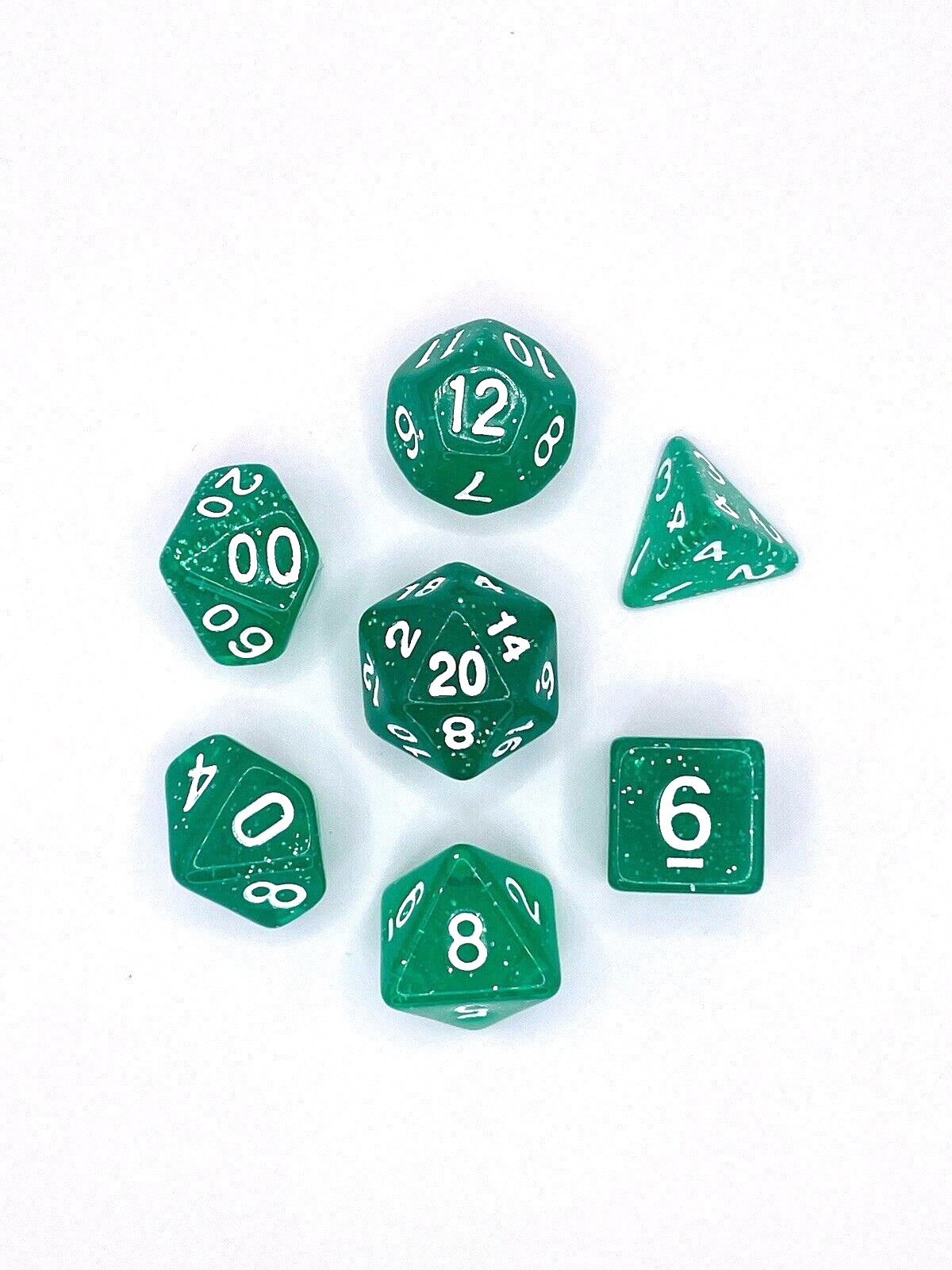 Green Glitter Transparent Acrylic Polyset