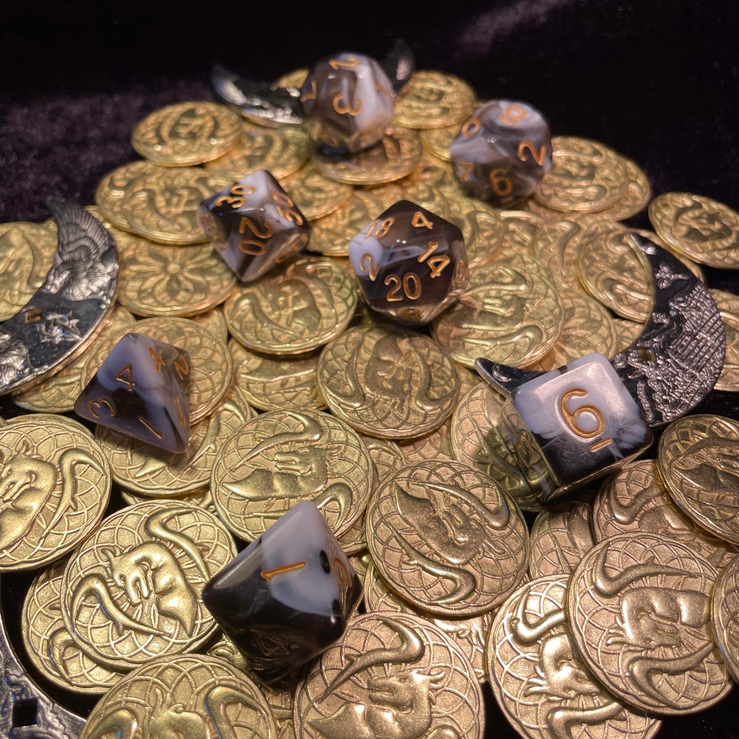 Marbled TTRPG Dice Sets
