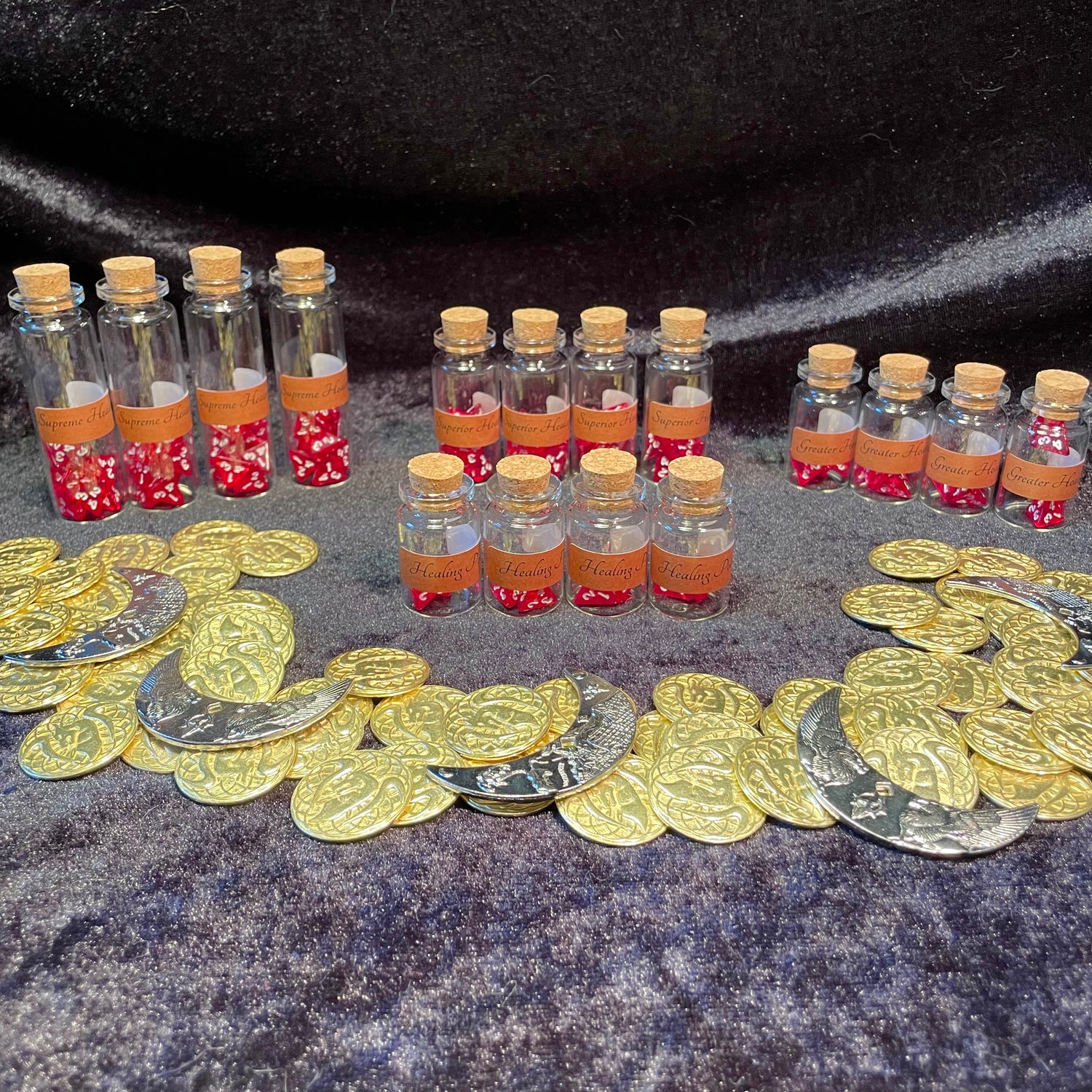 TTRPG Potions of Healing 4 Bottle Sets