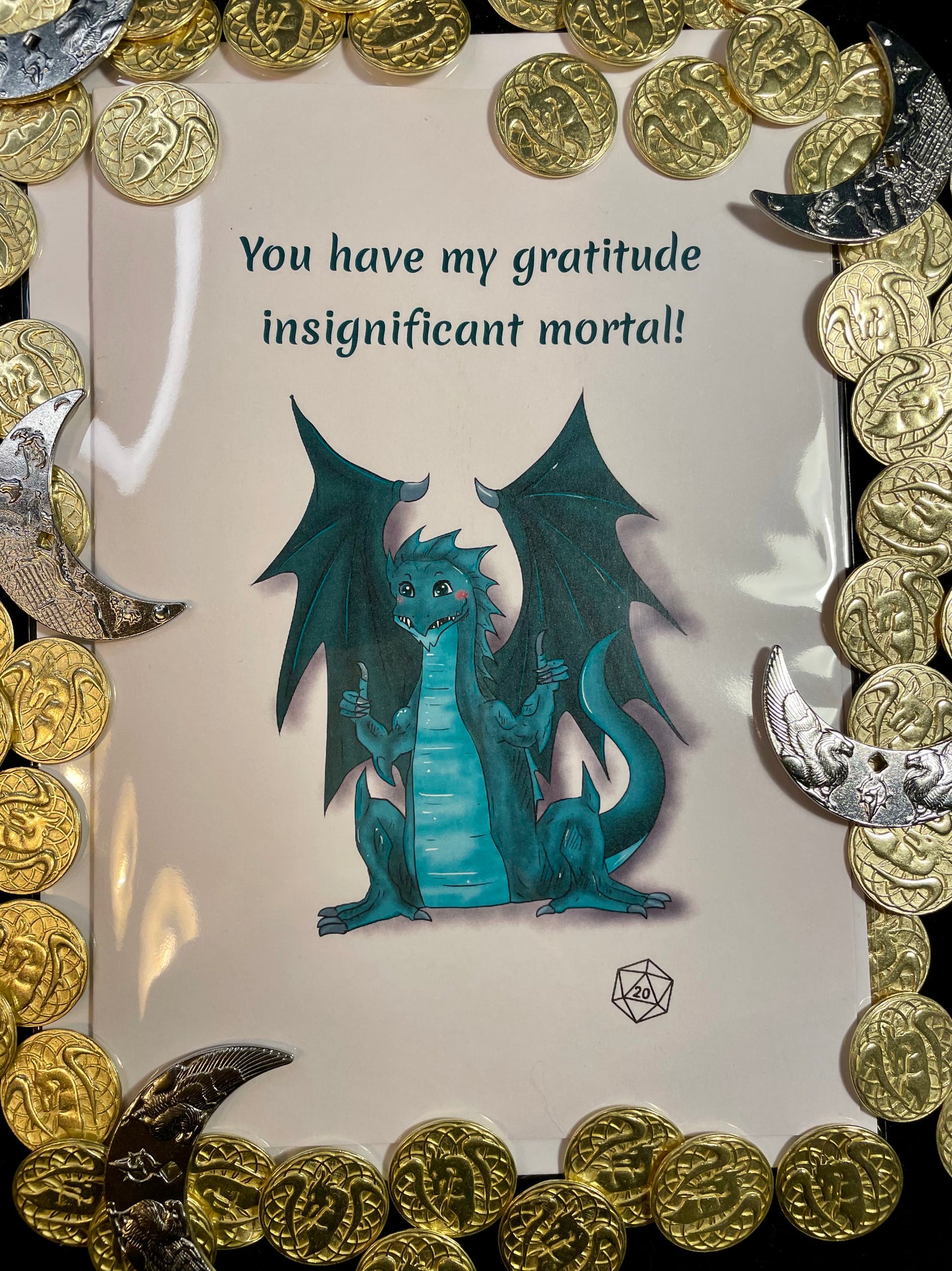 Handmade Thank You Card - You Have My Gratitude - Dragon Card