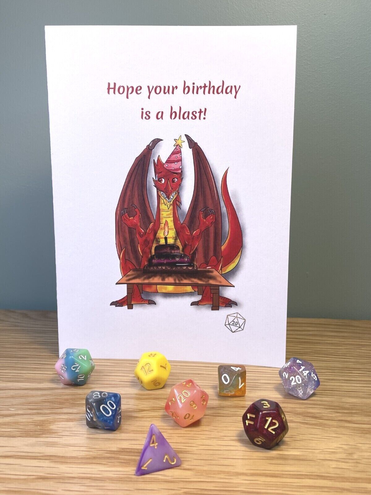 Handmade Birthday Card - Hope Your Birthday Is A Blast! - Dragon Card