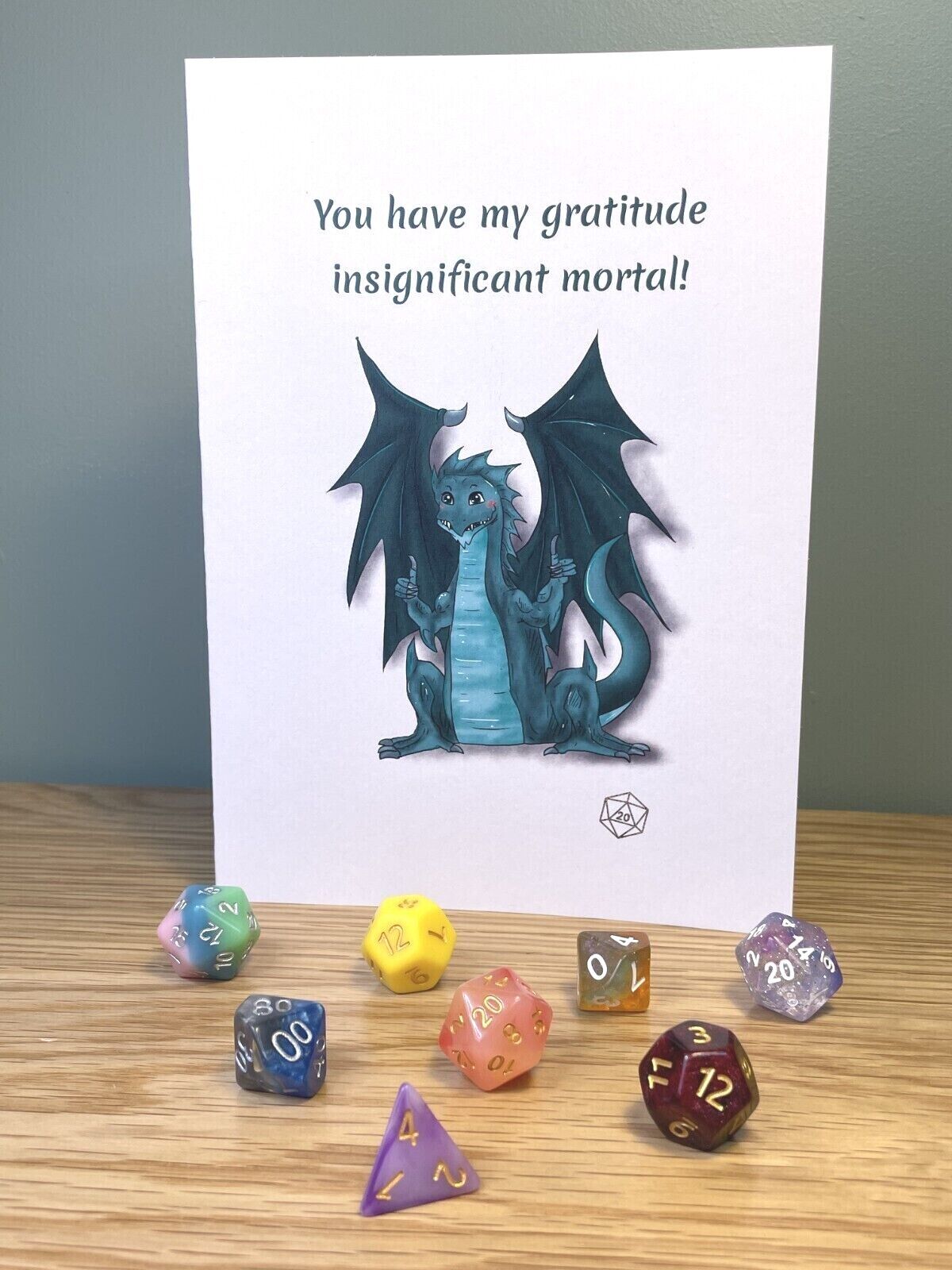 Handmade Thank You Card - You Have My Gratitude - Dragon Card