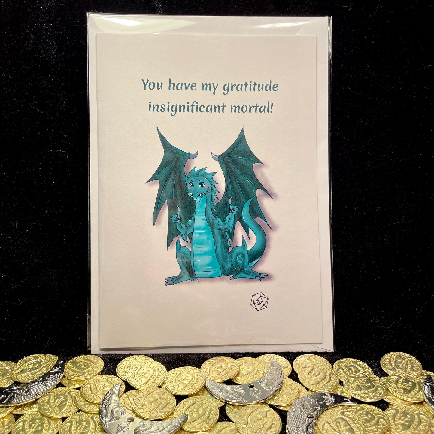 Handmade Thank You Card - You Have My Gratitude - Dragon Card