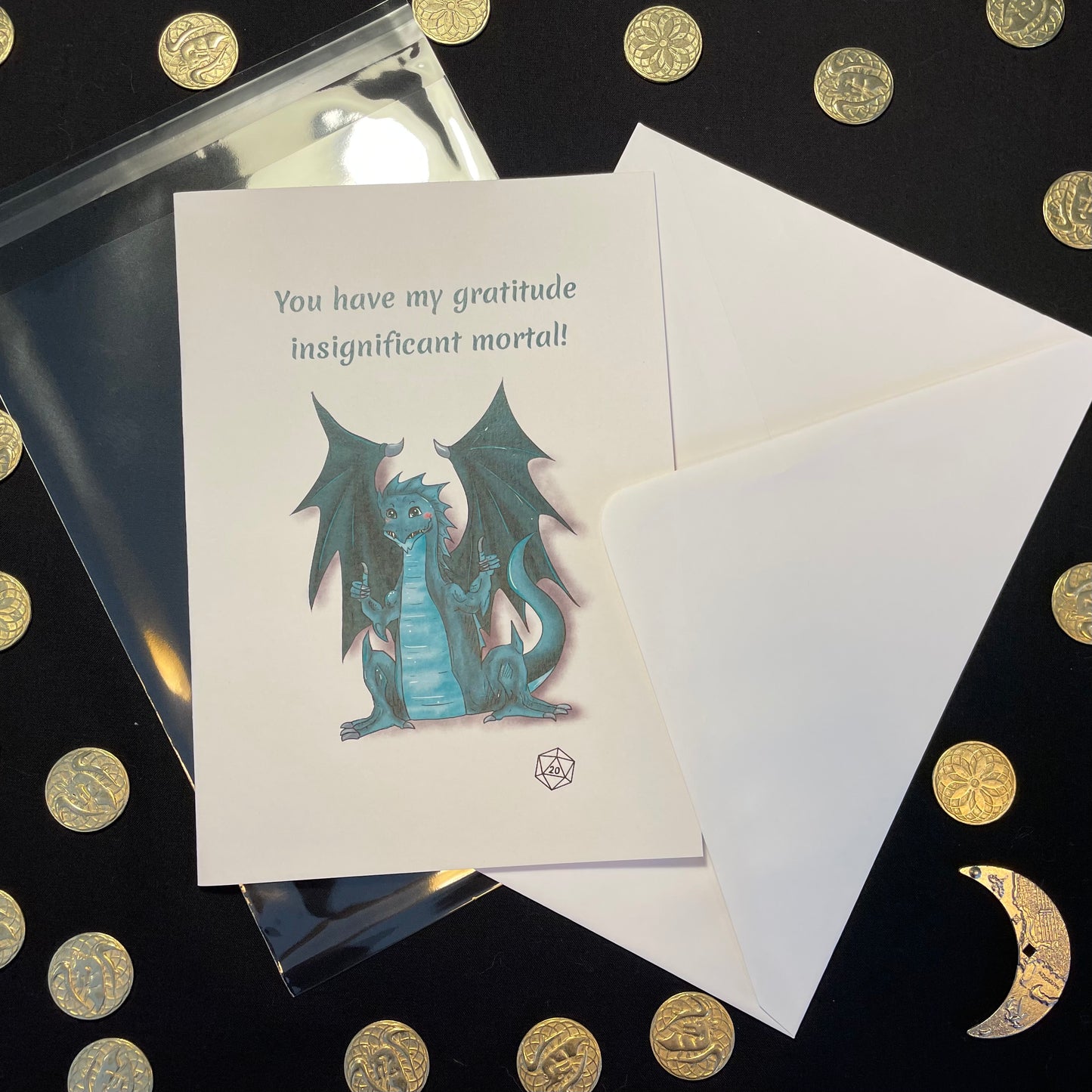 Handmade Thank You Card - You Have My Gratitude - Dragon Card