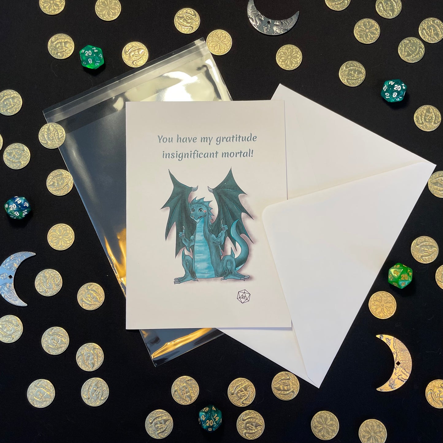 Handmade Thank You Card - You Have My Gratitude - Dragon Card